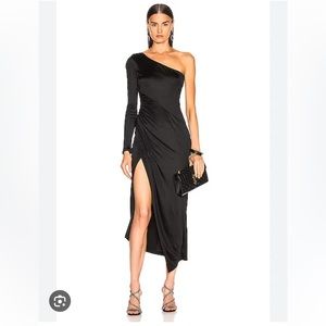 COPY - New Galvan London Mamounia One
Shoulder Gathered Stretch-Jersey Black